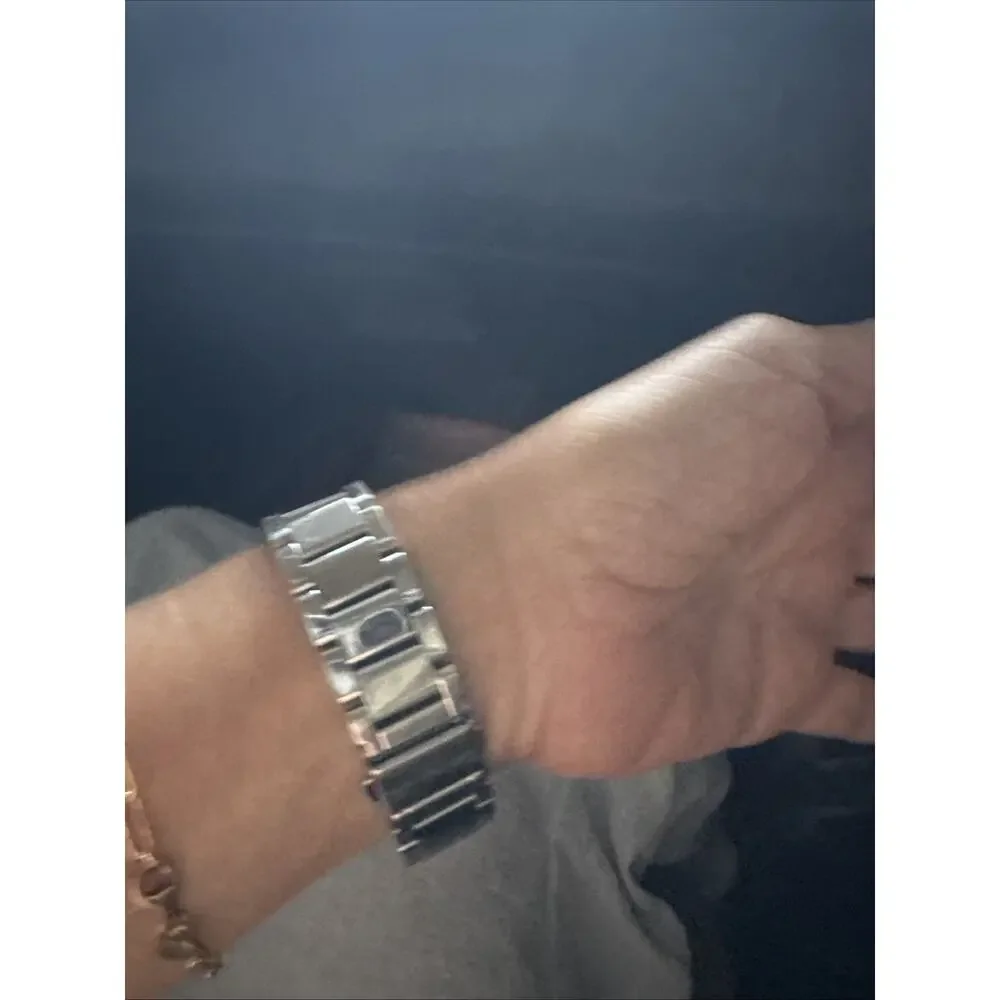 Michael Kors MK-5076 Silver Crystal Bezel Multifunction Women’s Watch Working